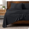 thumbnail image 1 of Bare Home Ultra-Soft Stretchy Sheet Set - Premium 1800 Collection - Deep Pockets - 4 Piece - Full, Black, 1 of 8