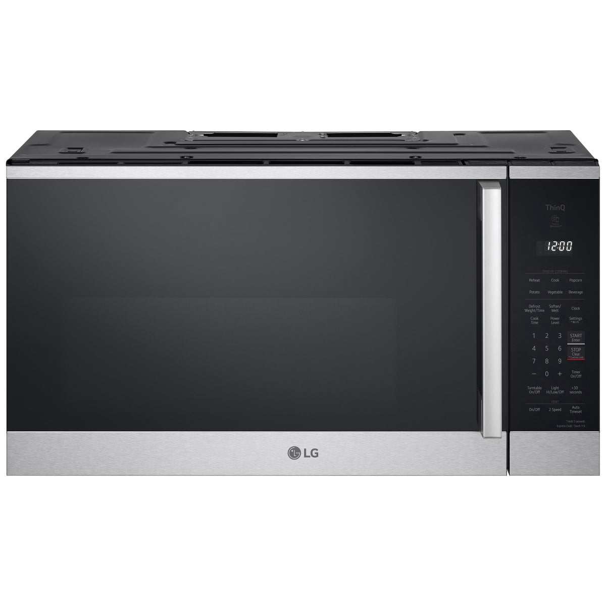 LG 30 in. 1.8 cu ft. Stainless Steel Over-the-Range Microwave with WideView Window and ThinQ Technology, 300 CFM