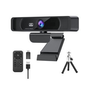 Webcam HD 4K 30Fps 120 Wide Angle Webcam Wtih Microphone Télécommande Streaming PC Pour la conférence, le streaming en direct