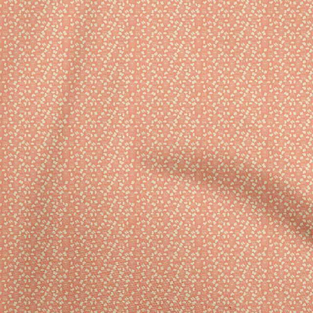 oneOone Cotton Silk Orange Fabric Random Sewing Craft Projects Fabric Prints By Yard 42 Inch Wide