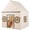 Beige, variante sur Costway Tente de Jeu pour Enfants avec Tapis Rembourré, Lumières Étoilées, Sacs de Rangement Latéraux, Porte et Fenêtres Beige