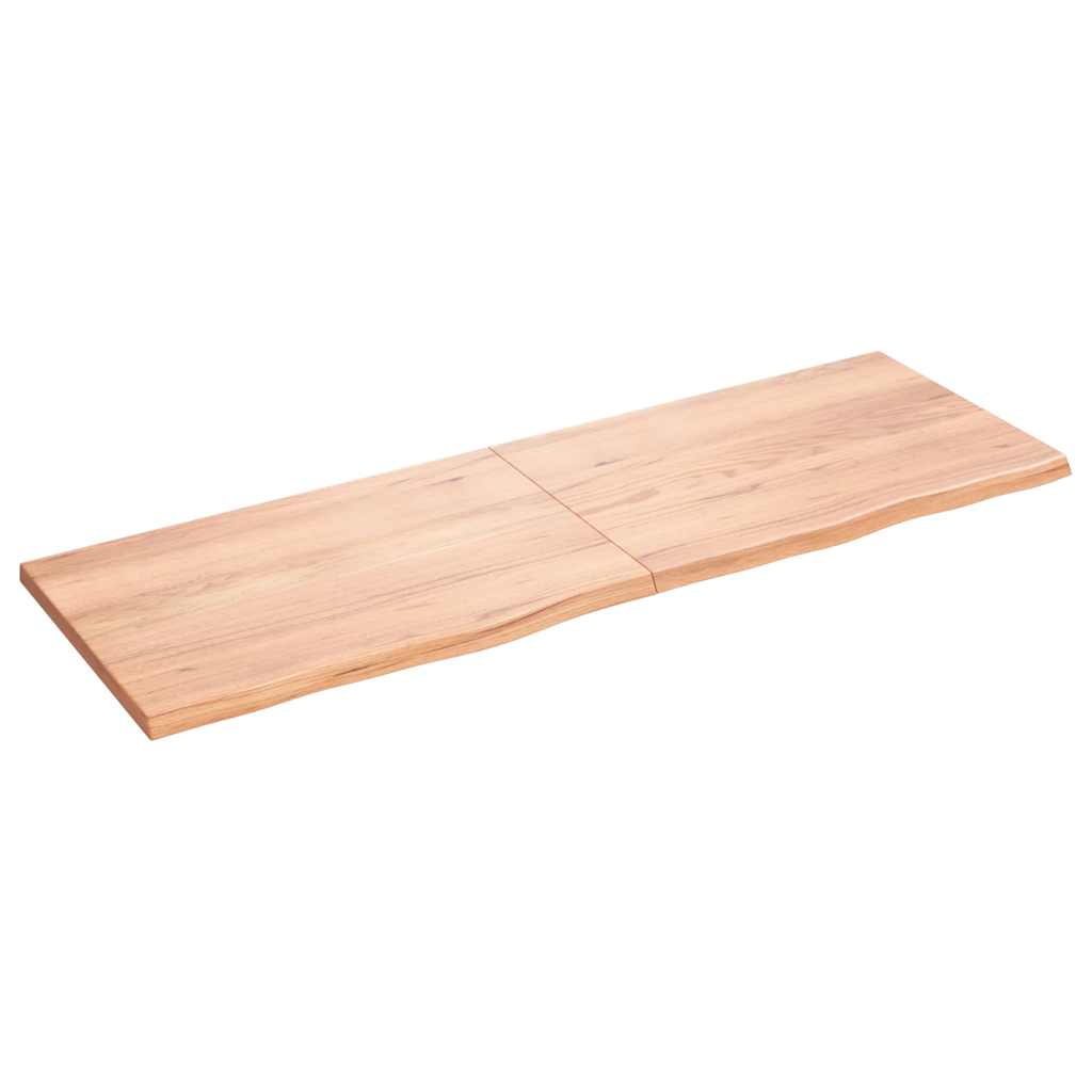 vidaXL Table Top Light Brown 180x60x(2-4) cm Treated Solid Wood Oak