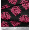 thumbnail image 3 of Soimoi Satin Silk Fabric Seamless Baroque Damask Decor Fabric Printed Yard 42 Inch Wide, 3 of 3