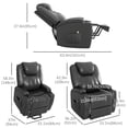 thumbnail image 3 of HOMCOM PU Leather Power Lift Chair for Elderly with Remote Side Pockets, 3 of 10
