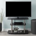 thumbnail image 2 of Convenience Concepts Designs2Go Three-Tier TV Stand in Black Wood Finish, 2 of 6