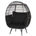thumbnail image 2 of Costway Patio Oversized Rattan Wicker Egg Chair Lounge Basket 4 Cushion Indoor & Outdoor, 2 of 9