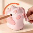 thumbnail image 1 of CaiYueKe Cute Cat Paw Pencil Sharpener, Hand Crank Automatic Pencil Sharpener, Pink Blue Pencil Sharpener, Stationery Gift, Drawer Shavings Box, Safe Non Slip Pencil Sharpener, 1 of 7