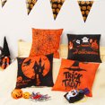 thumbnail image 4 of Wangscanis Pillow Cover, Halloween Cartoon Patterns Print Square Pillowcase, 4 of 6