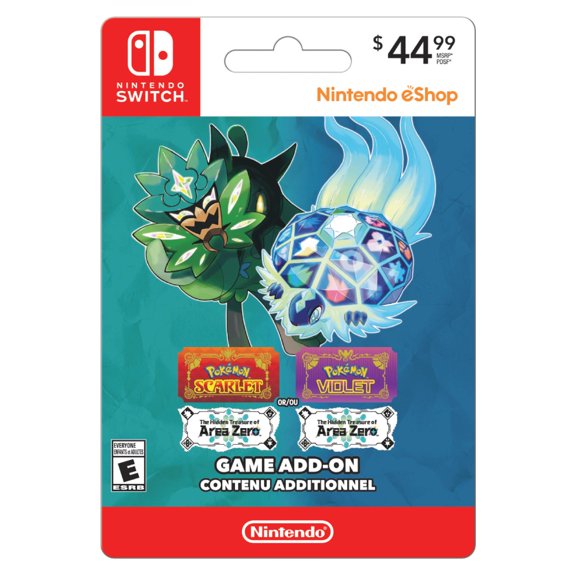 Nintendo Switch Pokémon Scarlet/Pokémon Violet Expansion Pass: The Hidden Treasure of Area Zero $44.99 (Digital Code)