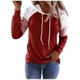 thumbnail image 1 of Ketyyh-chn99 Chandails Sans Manches pour Femmes Gilet pour Femmes Manches Longues Extensible Col Ras du Cou T-Shirt Côtelé Ajusté Décontracté Basique Hauts Rouge,2TG, 1 of 4