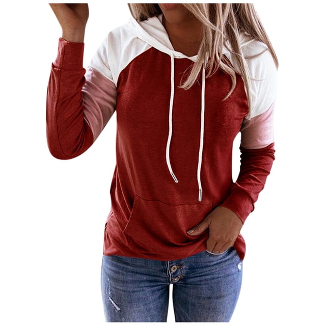 Ketyyh-chn99 Chandails Sans Manches pour Femmes Gilet pour Femmes Manches Longues Extensible Col Ras du Cou T-Shirt Côtelé Ajusté Décontracté Basique Hauts Rouge,2TG