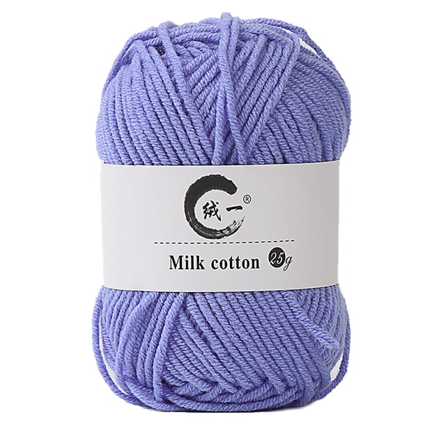 TopLLC Colorful Milk Soft Baby Cotton Wool Yarn, 25g