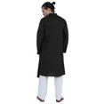 thumbnail image 4 of Atasi Indian Designer Kurta For Mens Party Wear Solid Color Ethnic Long Shirt, 4 of 7