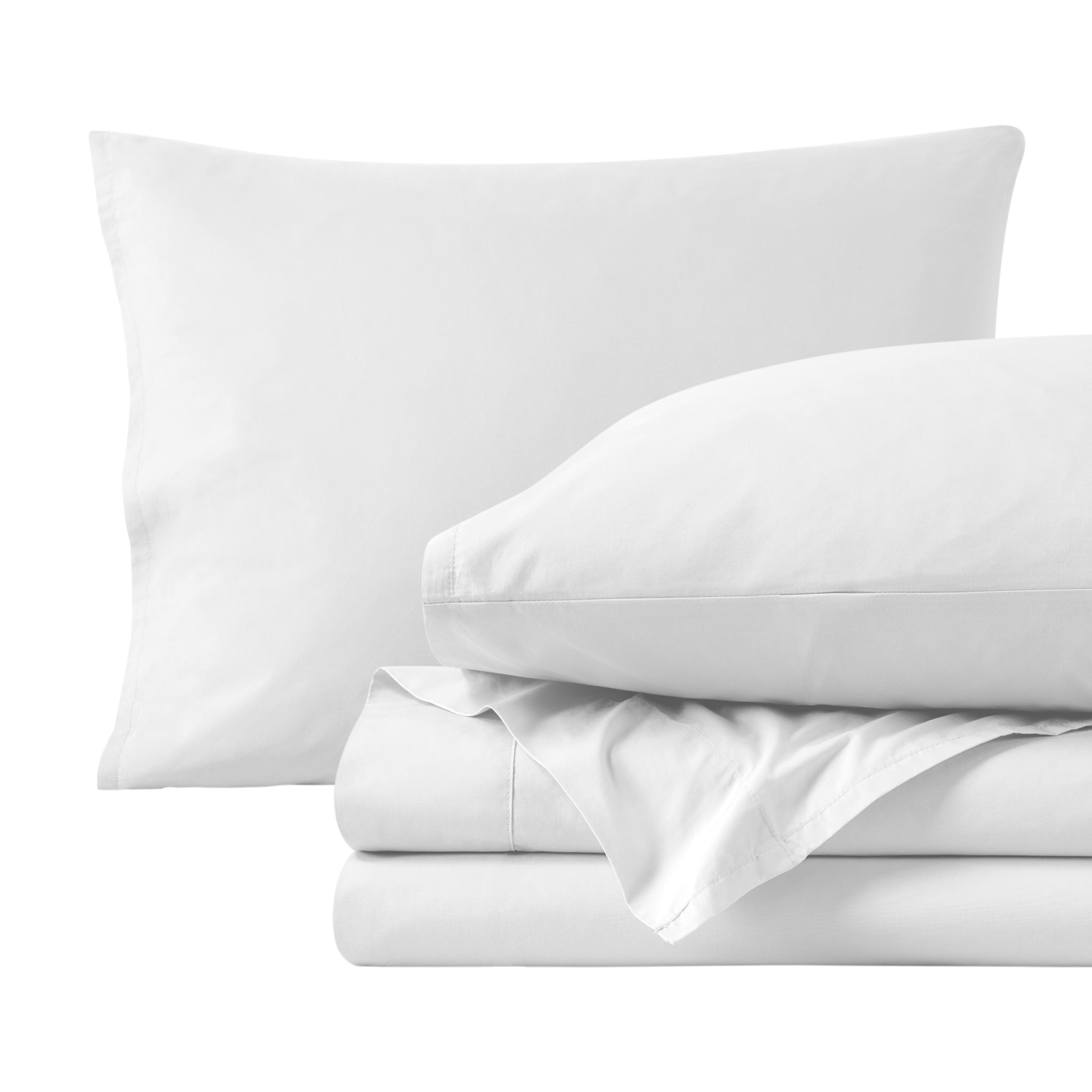 Bare Home Organic Percale Sheet Set - 300 Thread Count - 100% Organic Cotton - King, White