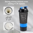 thumbnail image 5 of Protein shaker bottle 16oz shaker bottle for protein shakes,protein shaker with Storage and Mix Ball,3 Layer Leak Proof protein bottle, 5 of 5