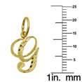 thumbnail image 2 of Precious Stars 14K Yellow Gold Diamond-Cut Cursive Letter Initial 'G' Pendant with 16" Chain Necklace, 2 of 5