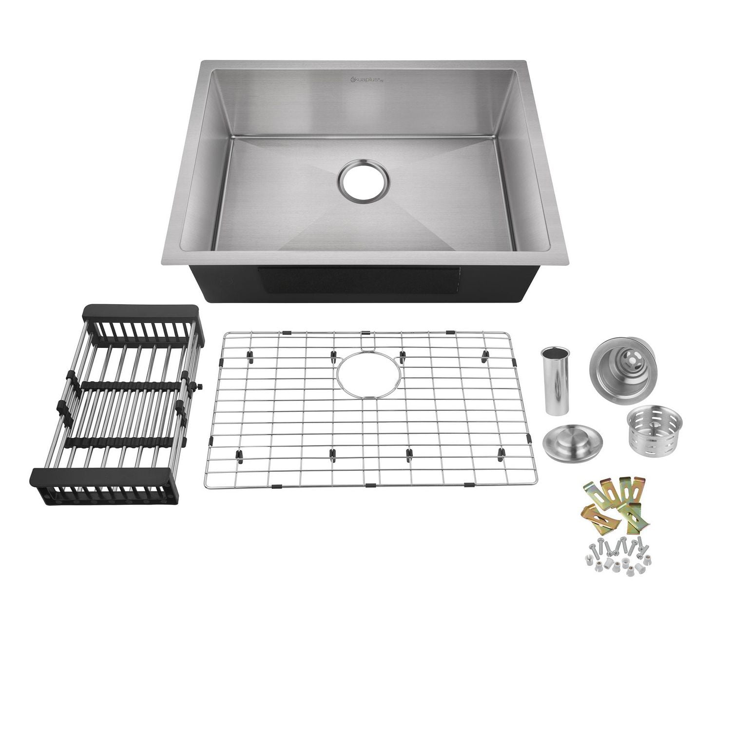 The akuaplus Single Undermount stainless steel Kitchen Sink - 26 in x 18 in