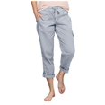 thumbnail image 1 of Cargo Pants Women Plus Size Casual Solid Color Comfy High Rise Pants for Women Fashion Loose Fit Daily Wide Leg Drawstring Lightweight Party Vacation Beach Pants with Pocket（Gray,S）, 1 of 6