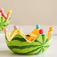 thumbnail image 4 of Fruit Snackware Set Ceramic Watermelon Theme Serving Dish with Stainless Steel Forks for Dining Bar Events and Collectible Home, 4 of 6