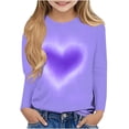 thumbnail image 1 of Long Sleeve Pullover Shirt for Boys and Girls, Soft Polyester-Spandex Blend, Round Neck, Fashionable Printed Design, Lightweight Layering Top, Suitable for Spring Winter Casual Wear, 1 of 5