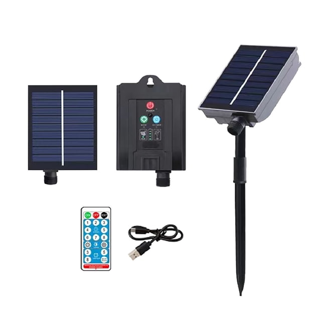 Solar Lights Outdoor Outdoor Tent Light Beach Sun Shading Solar Clip Umbrella Light 8-Mode Clip and Ground Plug Usb Charging Solar String Lights Outdoor