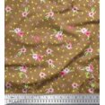 thumbnail image 1 of Soimoi Poly Georgette Fabric Flower & Leaves Watercolor Print Fabric by Yard 52 Inch Wide, 1 of 3