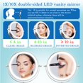 thumbnail image 3 of Niuphia Vanity Mirror with Lights 7" Rechargeable 1x/10x Lighted Makeup Mirror Adjustable Height Double Sided Mirror with Lights 360Â°Rotating Makeup Mirror, 3 of 6