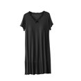 thumbnail image 1 of Timegard Pyjama pour Femme avec Soutien-Gorge Intégré Manches Courtes Col en V à Volants Tenue d'Intérieur Confortable Chemise de Nuit Décontractée, 1 of 6