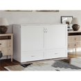 thumbnail image 4 of Pemberly Row Lit Escamotable Moderne Grand en Bois Massif avec Matelas, Blanc, 4 of 19