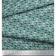 thumbnail image 3 of Soimoi Rayon Fabric Leaves & Floral Block Decor Fabric Printed Yard 42 Inch Wide, 3 of 3