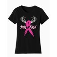 thumbnail image 1 of T-Shirt Noir pour Femmes « Save a Rack » de Sensibilisation au Cancer du Sein - 2X-grand, 1 of 2