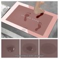 thumbnail image 3 of Maplenight Faux Diatomite Coating Bath Rug Rectangle Super Absorbent Quick Dry Non Slip Rubber Backing Washable Bathroom Floor Rugs Shower Rug Shower Mat 16x24in Modern Style Pink, 3 of 9