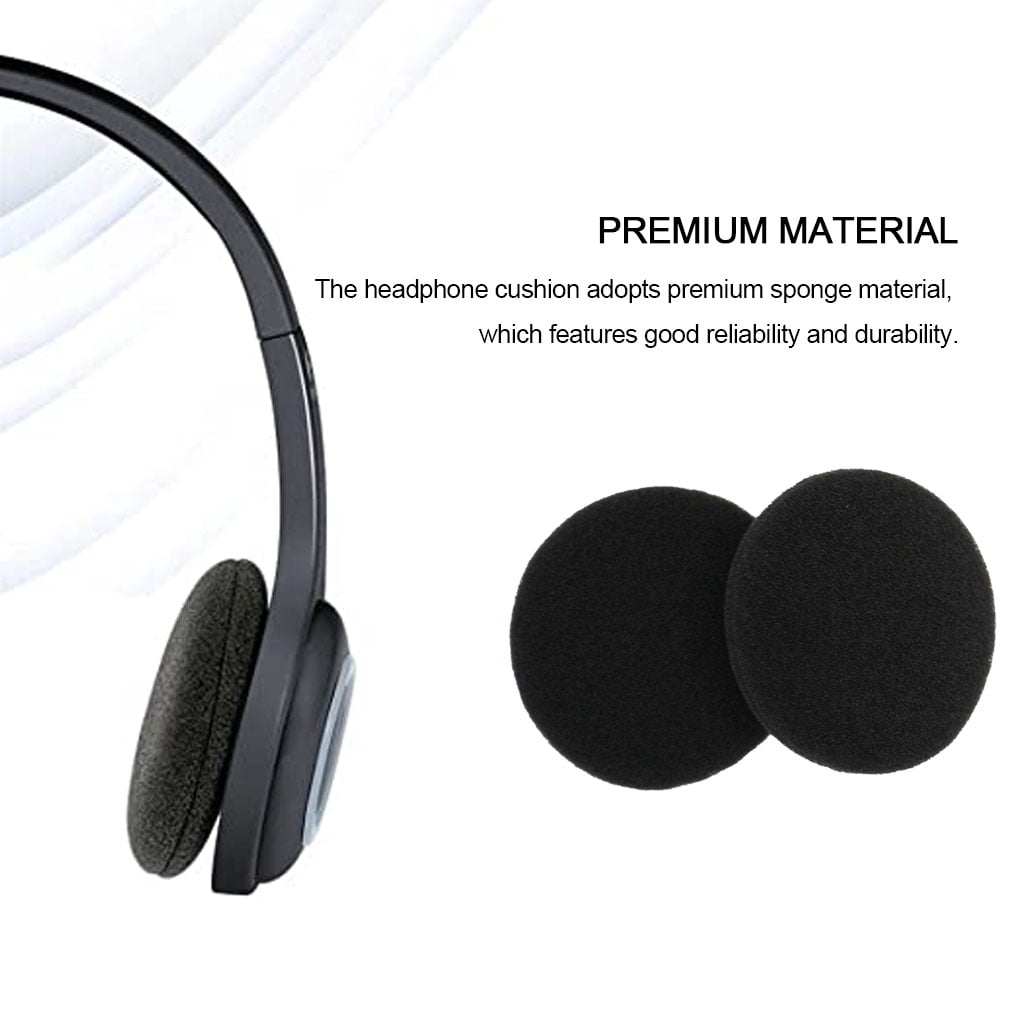 Maoww 1 Paire de Coussinets d'Écouteurs Ronds pour Casque de Jeu Protection Auditive Coussinets en Éponge Respirants 55mm
