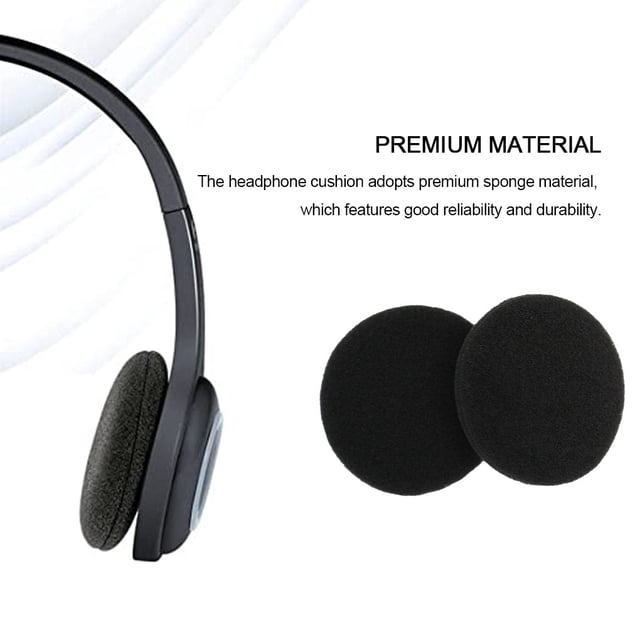 Maoww 1 Paire de Coussinets d'Écouteurs Ronds pour Casque de Jeu Protection Auditive Coussinets en Éponge Respirants 55mm