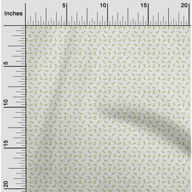 oneOone Georgette Viscose Fabric Fish Skeleton Ocean Printed Craft Fabric BTY 42 Inch Wide