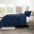 thumbnail image 3 of Nestl Couette Plissée Pincée, Ensemble Couette Simple/Simple TG, Bleu Marine, 3 of 6