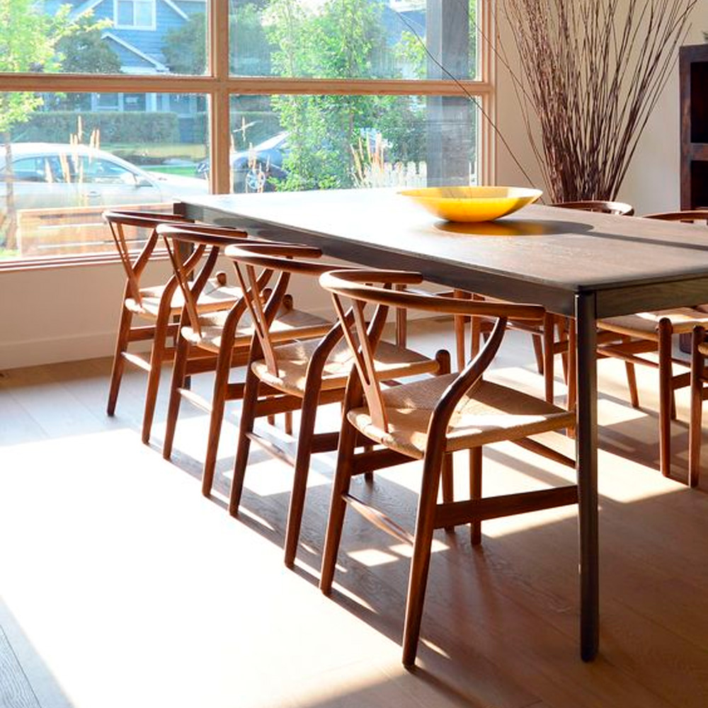 Heavenly Collection | Wishbone Walnut Wood Dining Chair for Kitchen or Dining Room
