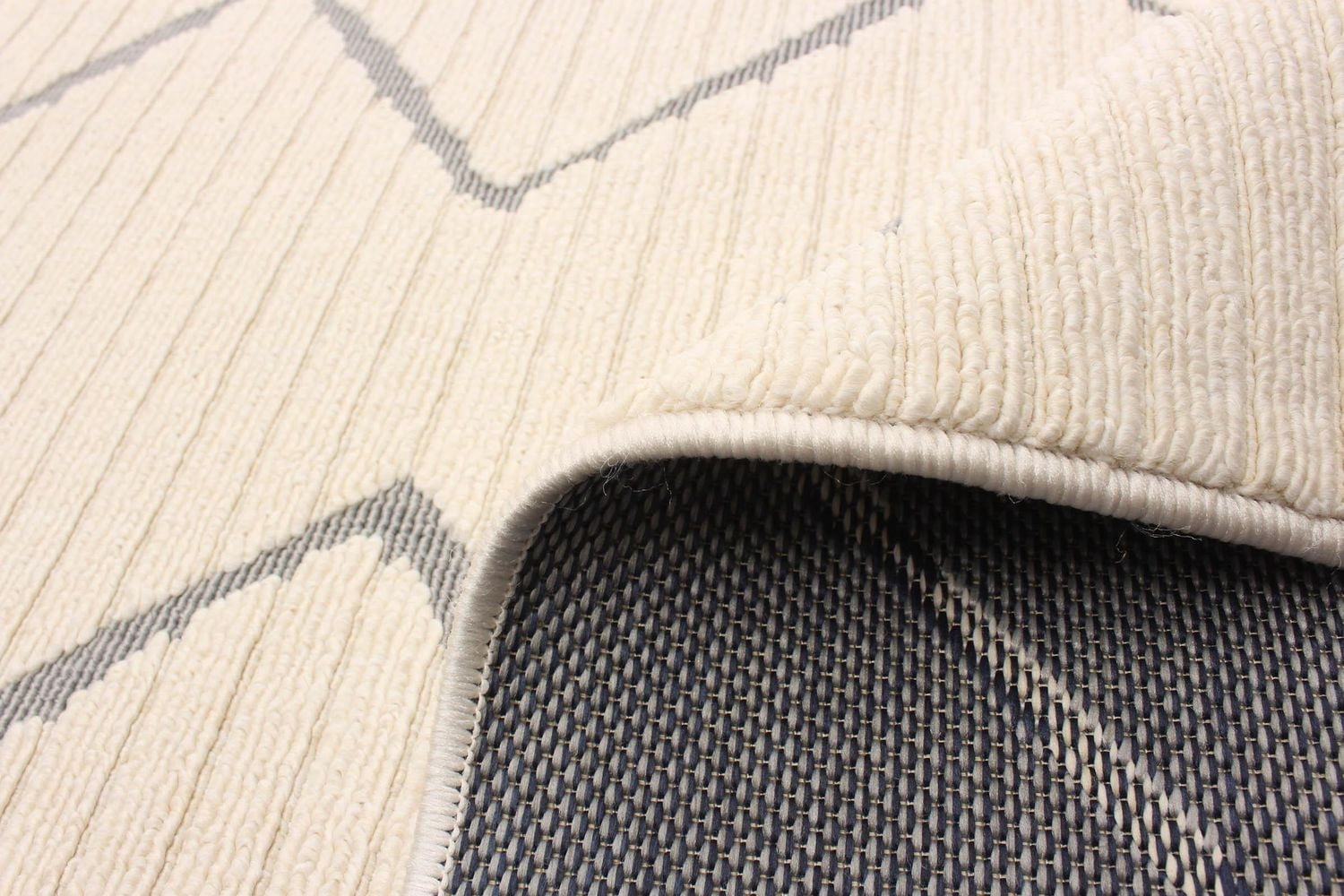 ECARPET Indoor/Outdoor for Balcony, Patio and Garden Raya Ivory Rug