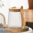 thumbnail image 1 of Glass Storage Jars with Lids and Spoons for Kitchen,Airtight Glass Jar Storage Container Wide Mouth Clear Candy Glass Canister Cute Decorative Jars for Coffee Beans,Tea Leaves,Grains,Dried Fruits, 1 of 8
