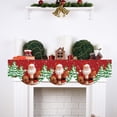 thumbnail image 4 of Todaioua Christmas Fireplace Mantle Banner Polyester Fabric Holiday Decor Santa Snowman Christmas Tree Design Easy Install Festive Home Decoration 79" x 20", 4 of 7
