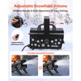 thumbnail image 3 of VEVOR Machine à Neige, Machine à Neige Portative/suspendue 800 W à Main/à Suspendre, Machine à Neige Portative Sans Fil avec Télécommande, Réservoir 1 L et Poignée, Machine à Flocons de Neige pour Extérieur et Intérieur pour Fête de Noël Effet de Scène, 3 of 9
