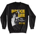 thumbnail image 1 of Bruce Lee Nunchuck Pose Black Adult Sweatshirt, 1 of 2