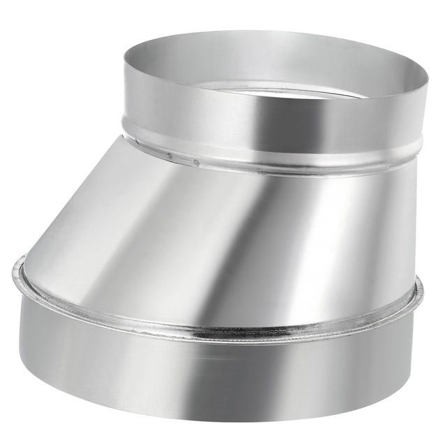 Uxcell Réducteur de Conduit Excentré de 8 Pouces à 6 Pouces, 1 Pcs Connecteur de Conduit en Fer Galvanisé Adaptateur Rond pour Conduit d'Air Raccord de Tuyau