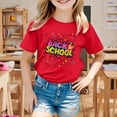 thumbnail image 2 of LUOGENLI T-Shirt pour Filles Enfants École Rentrée des Classes Imprimé Décontracté Manches Courtes Haut T-Shirt Chemises pour Filles Tendance Printemps Rouge 6-7 Ans, 2 of 7