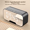 thumbnail image 3 of Youkk Speaker Clock Alarm Mirror Music Stereo Wireless Button Rechargeable Screen Support Office White, 3 of 6