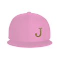thumbnail image 3 of ZICANCN Alphabet J Pattern Baseball Caps, Trucker Hats for Men And Women, Adjustable Breathable Flat Caps, Pink, 3 of 6