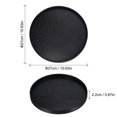 thumbnail image 2 of Unique Bargains 10" Wood Serving Tray Round Decorative Platter Home Kitchen Table, Black, 2 of 5