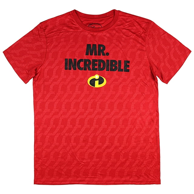 Disney Incredibles Men's Mr. Incredible Athletic Polyester Tee (X-Large)