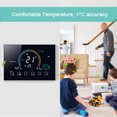thumbnail image 3 of Smart Thermostat Programmable Touchscreen LCD Boiler Heating Thermoregulator with Weather Index Humidity Display for Home House Boiler Heating System Black White Silver, 3 of 7