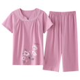 thumbnail image 1 of REDHOTYPE Fashion Print Pyjama Set Femmes 100% Coton Casual Home Pyjamas Plus Size Cool Short Sleeves M-XXXL Homewear, 1 of 2
